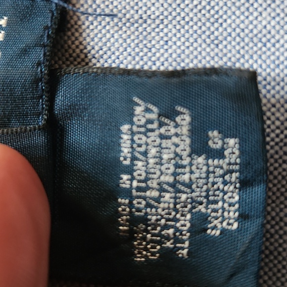 Ralph Lauren Young Mens Button Dress Shirt Blue Cotton Size 18 EUC - Picture 4 of 7